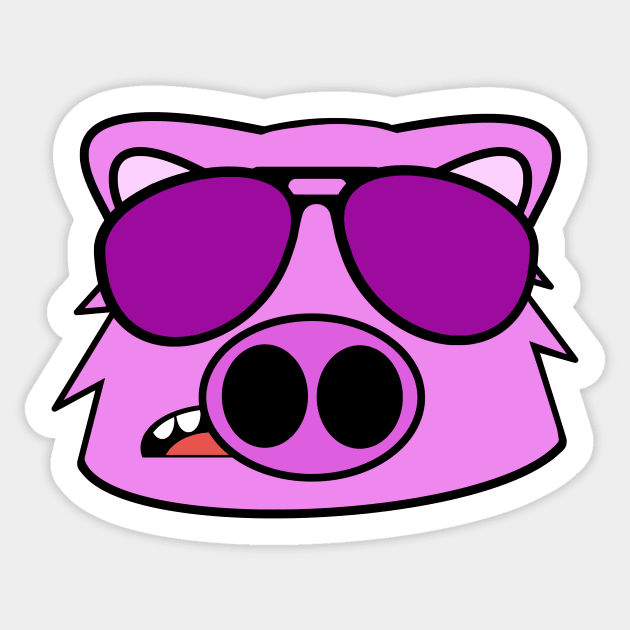 Fly Pig Sticker by flimflamsam